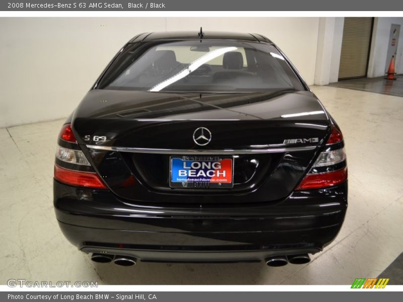 Black / Black 2008 Mercedes-Benz S 63 AMG Sedan