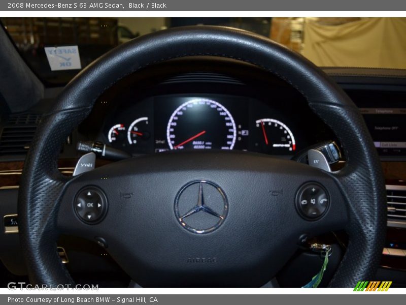 Black / Black 2008 Mercedes-Benz S 63 AMG Sedan