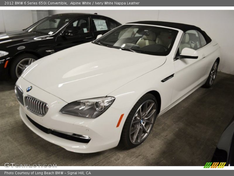 Alpine White / Ivory White Nappa Leather 2012 BMW 6 Series 650i Convertible