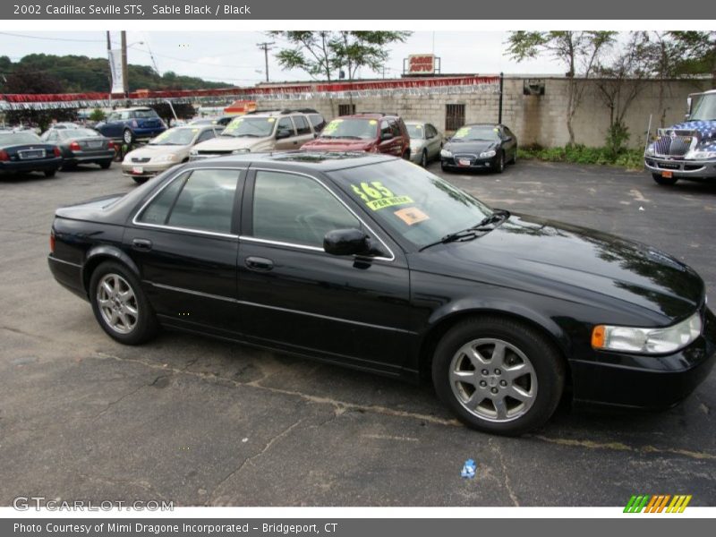 Sable Black / Black 2002 Cadillac Seville STS