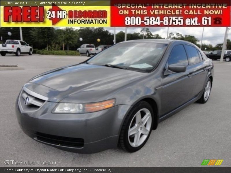 Anthracite Metallic / Ebony 2005 Acura TL 3.2
