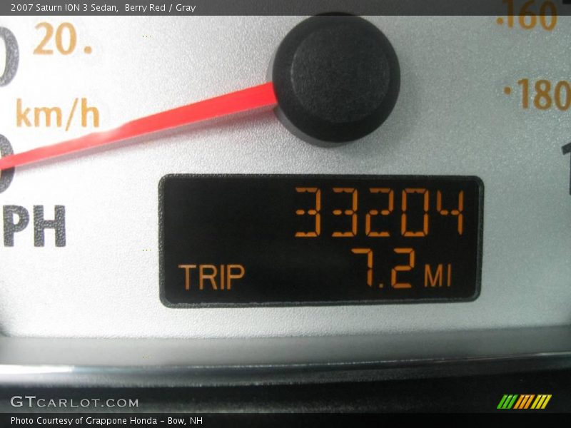 Berry Red / Gray 2007 Saturn ION 3 Sedan