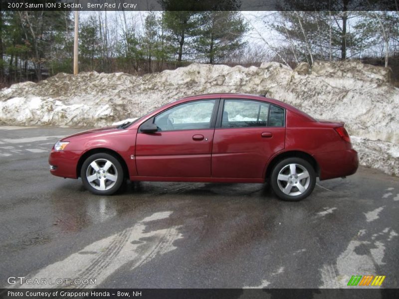 Berry Red / Gray 2007 Saturn ION 3 Sedan