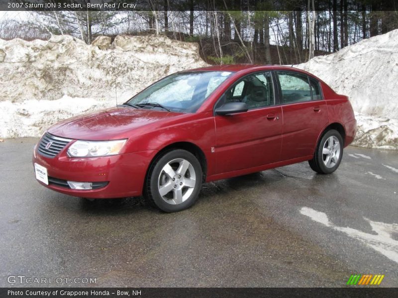 Berry Red / Gray 2007 Saturn ION 3 Sedan