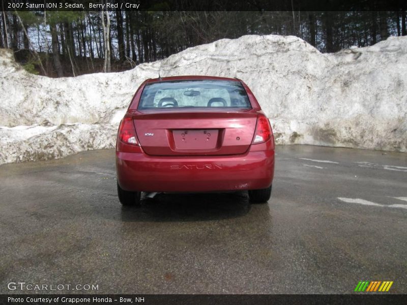 Berry Red / Gray 2007 Saturn ION 3 Sedan