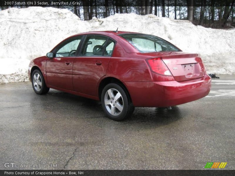 Berry Red / Gray 2007 Saturn ION 3 Sedan