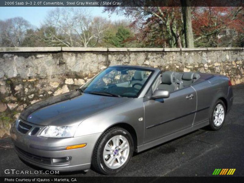 Steel Gray Metallic / Slate Gray 2006 Saab 9-3 2.0T Convertible
