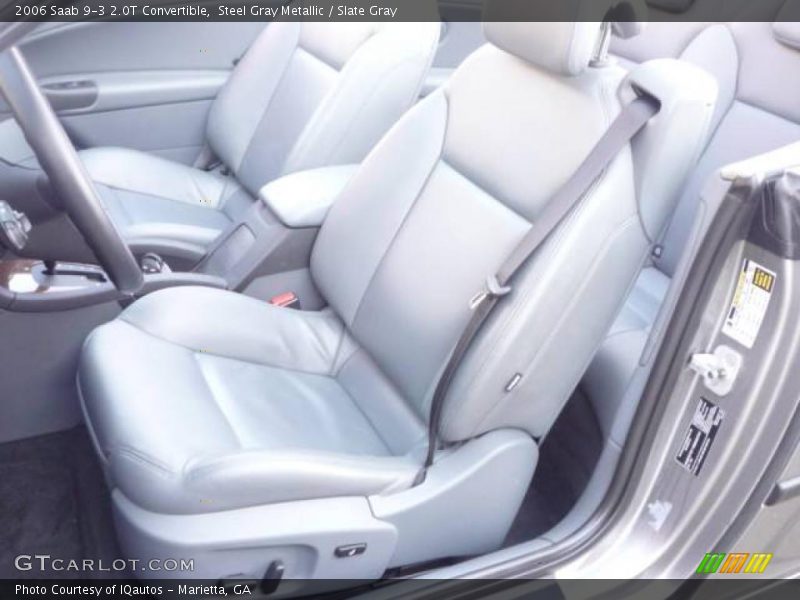 Steel Gray Metallic / Slate Gray 2006 Saab 9-3 2.0T Convertible