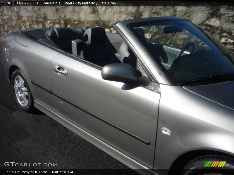 Steel Gray Metallic / Slate Gray 2006 Saab 9-3 2.0T Convertible