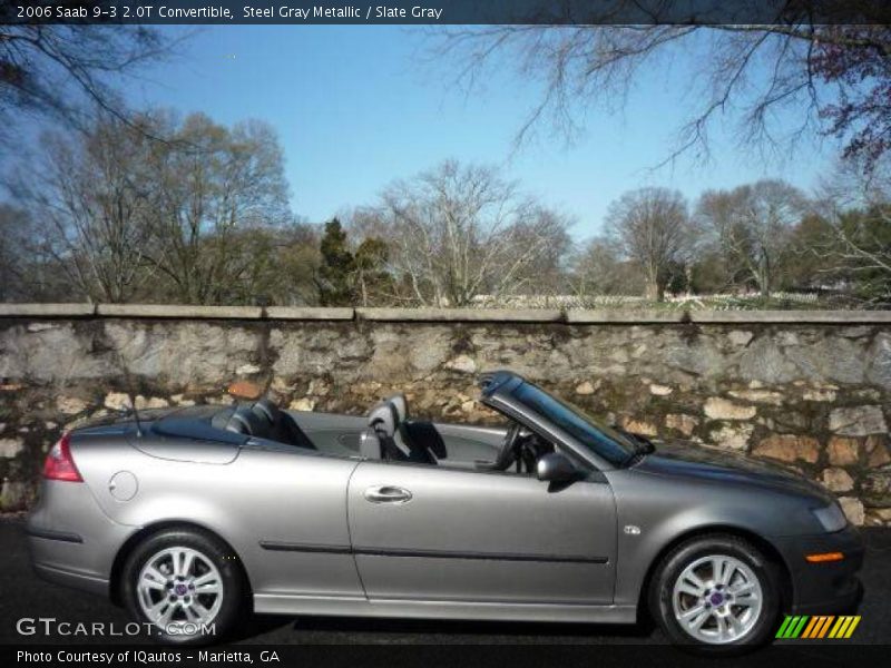 Steel Gray Metallic / Slate Gray 2006 Saab 9-3 2.0T Convertible