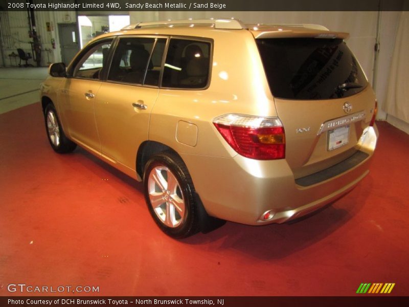Sandy Beach Metallic / Sand Beige 2008 Toyota Highlander Limited 4WD