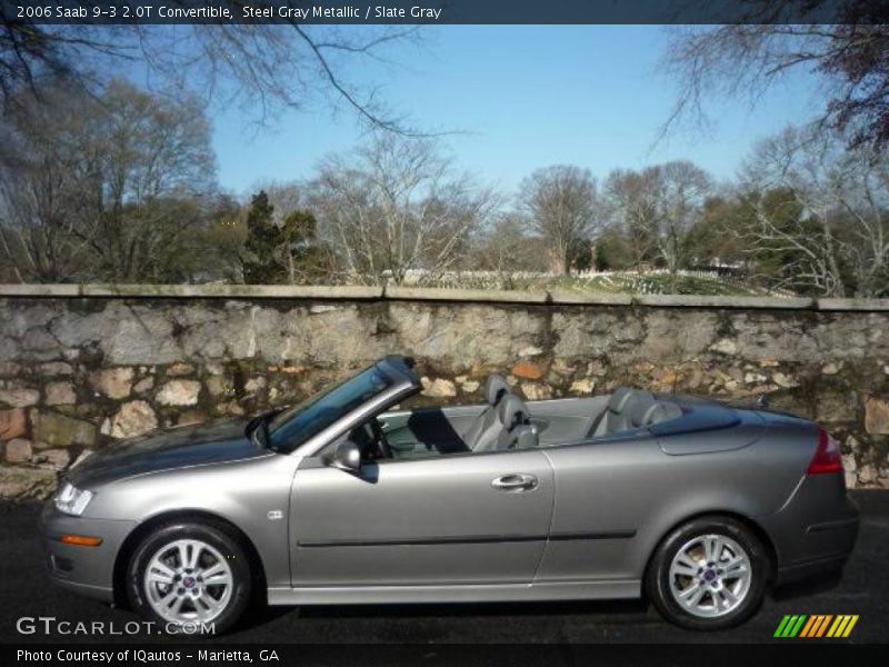 Steel Gray Metallic / Slate Gray 2006 Saab 9-3 2.0T Convertible