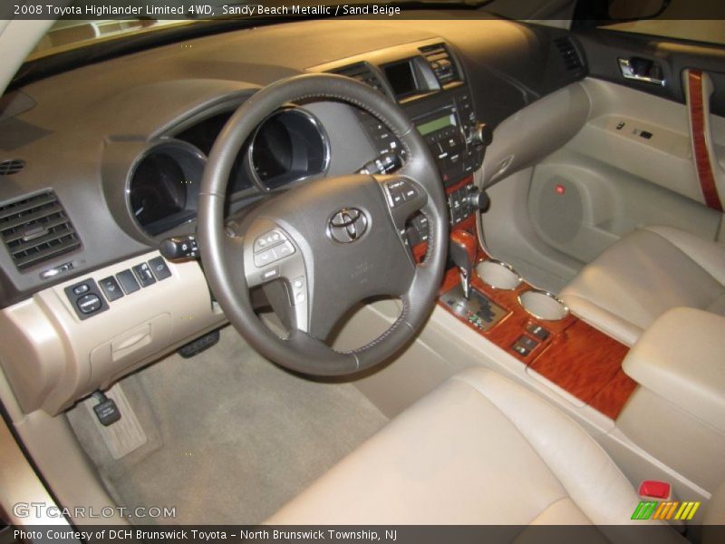 Sandy Beach Metallic / Sand Beige 2008 Toyota Highlander Limited 4WD