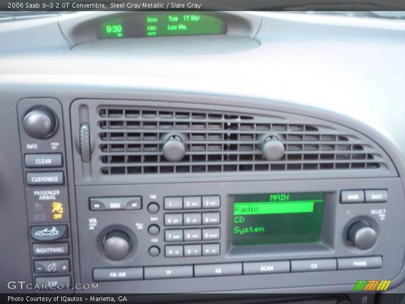 Steel Gray Metallic / Slate Gray 2006 Saab 9-3 2.0T Convertible