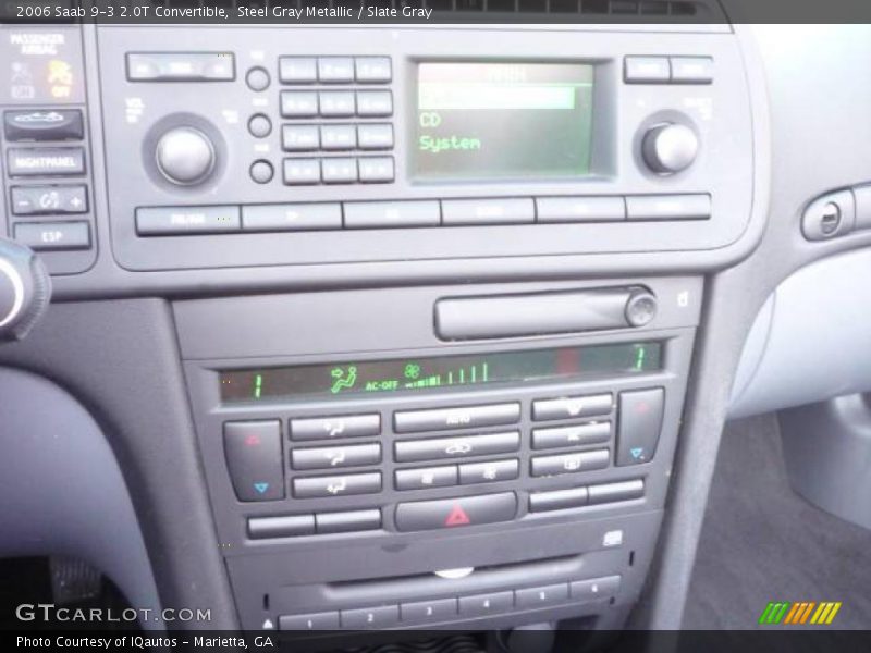 Steel Gray Metallic / Slate Gray 2006 Saab 9-3 2.0T Convertible