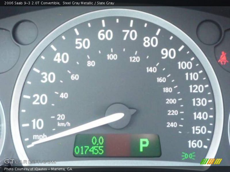 Steel Gray Metallic / Slate Gray 2006 Saab 9-3 2.0T Convertible