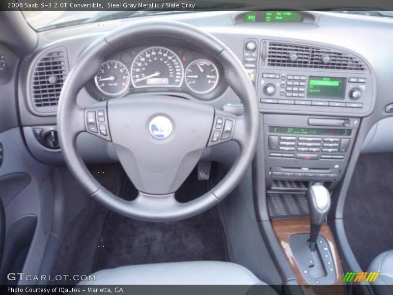 Steel Gray Metallic / Slate Gray 2006 Saab 9-3 2.0T Convertible