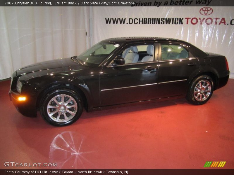Brilliant Black / Dark Slate Gray/Light Graystone 2007 Chrysler 300 Touring