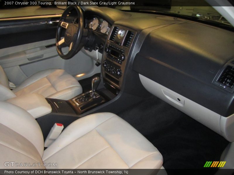 Brilliant Black / Dark Slate Gray/Light Graystone 2007 Chrysler 300 Touring