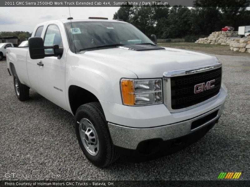 Summit White / Dark Titanium 2011 GMC Sierra 2500HD Work Truck Extended Cab 4x4