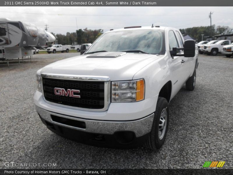 Summit White / Dark Titanium 2011 GMC Sierra 2500HD Work Truck Extended Cab 4x4