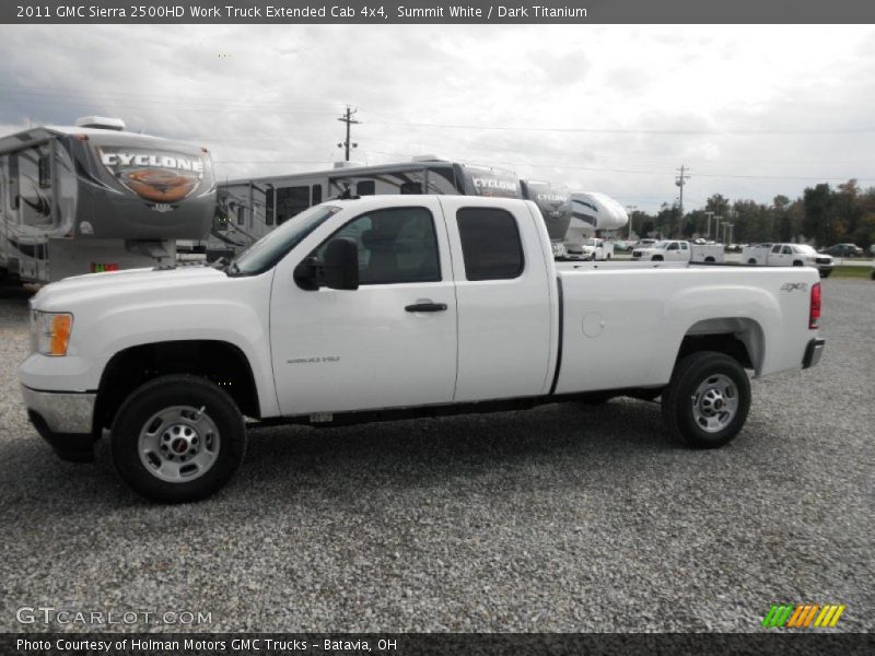 Summit White / Dark Titanium 2011 GMC Sierra 2500HD Work Truck Extended Cab 4x4