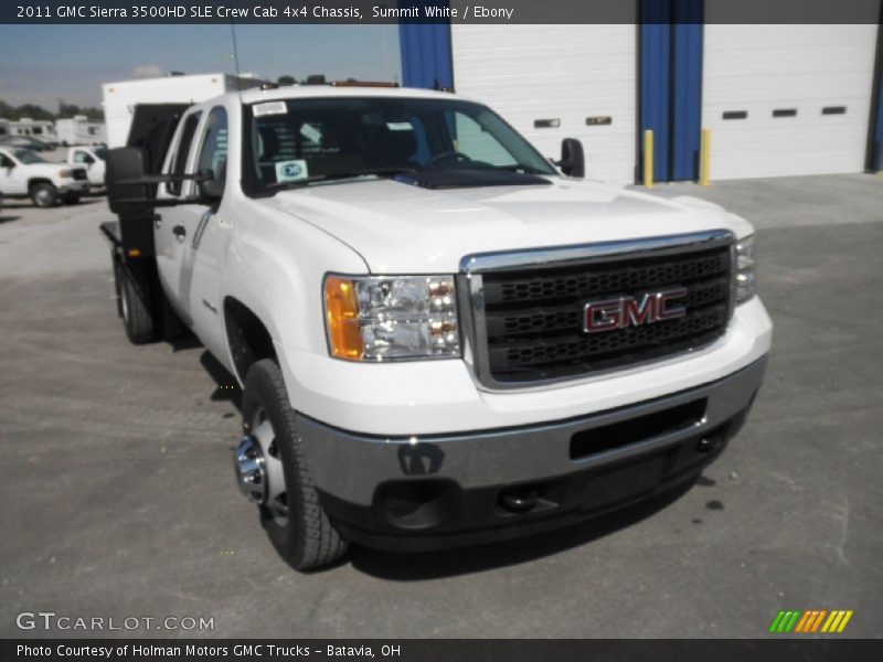 Summit White / Ebony 2011 GMC Sierra 3500HD SLE Crew Cab 4x4 Chassis