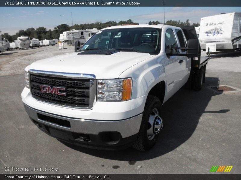 Summit White / Ebony 2011 GMC Sierra 3500HD SLE Crew Cab 4x4 Chassis