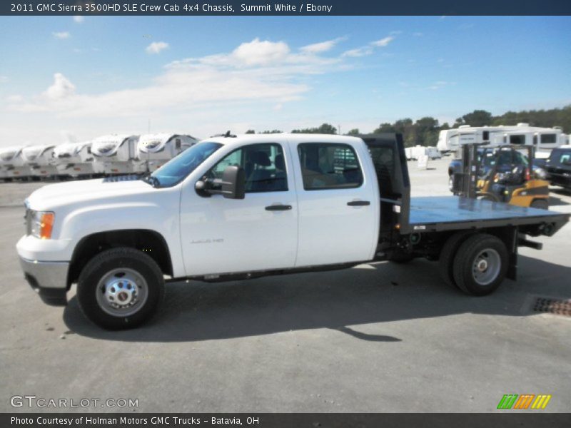 Summit White / Ebony 2011 GMC Sierra 3500HD SLE Crew Cab 4x4 Chassis