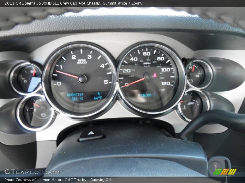 Summit White / Ebony 2011 GMC Sierra 3500HD SLE Crew Cab 4x4 Chassis