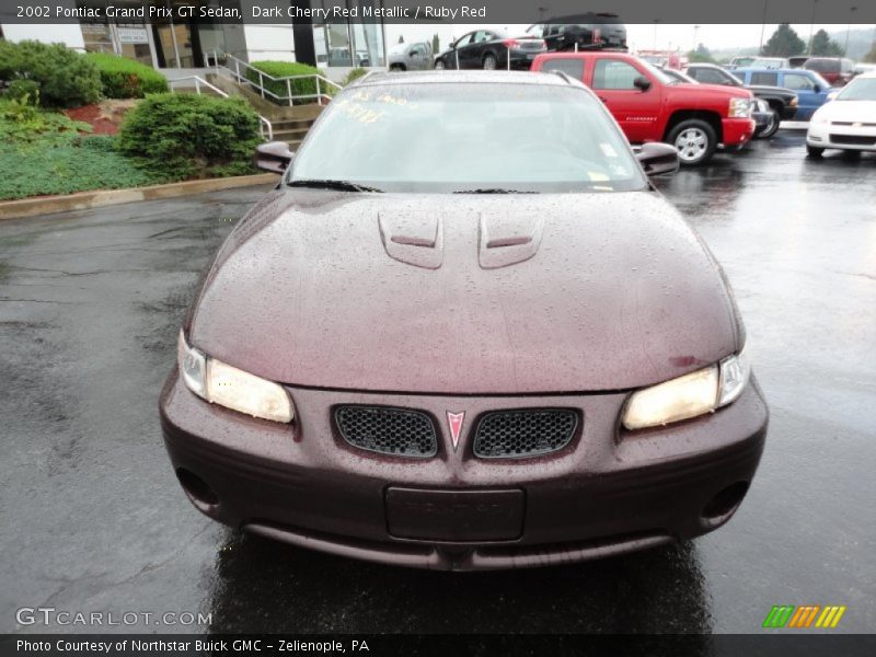 Dark Cherry Red Metallic / Ruby Red 2002 Pontiac Grand Prix GT Sedan