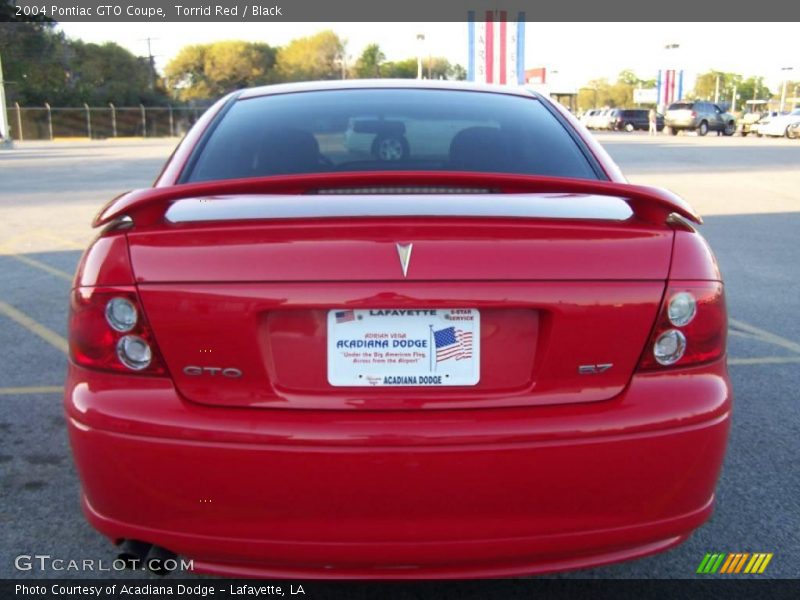 Torrid Red / Black 2004 Pontiac GTO Coupe