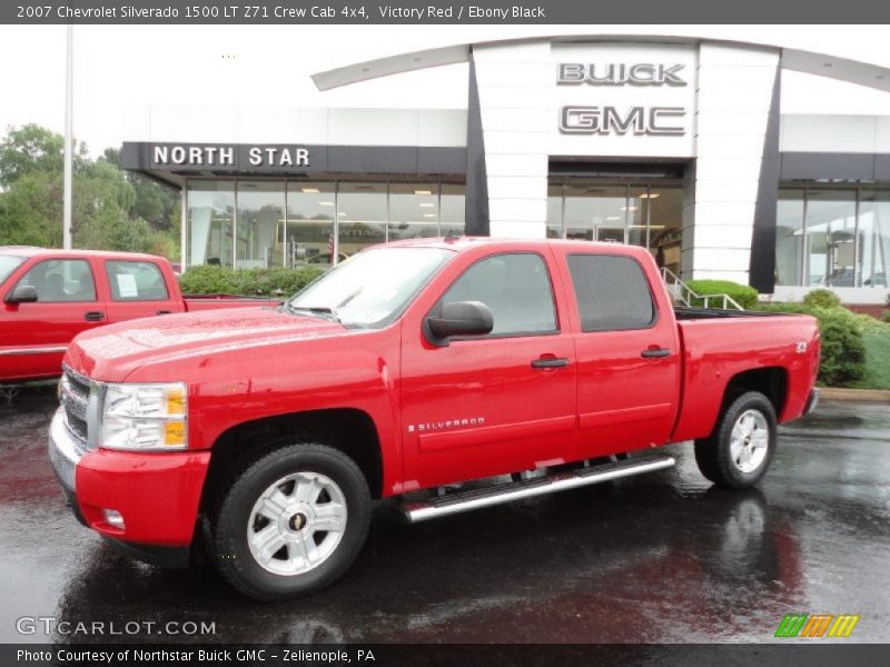 Victory Red / Ebony Black 2007 Chevrolet Silverado 1500 LT Z71 Crew Cab 4x4