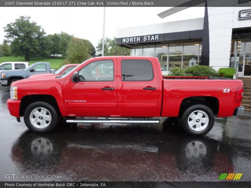 Victory Red / Ebony Black 2007 Chevrolet Silverado 1500 LT Z71 Crew Cab 4x4