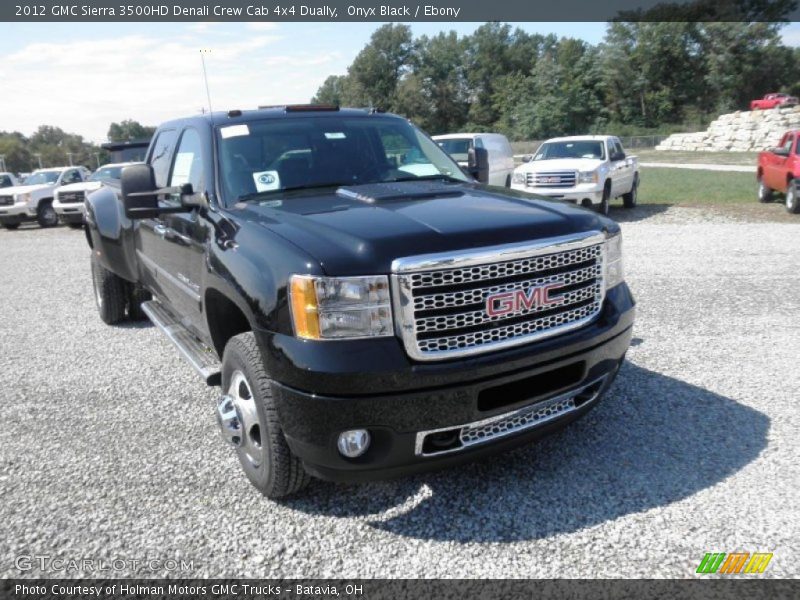 Onyx Black / Ebony 2012 GMC Sierra 3500HD Denali Crew Cab 4x4 Dually
