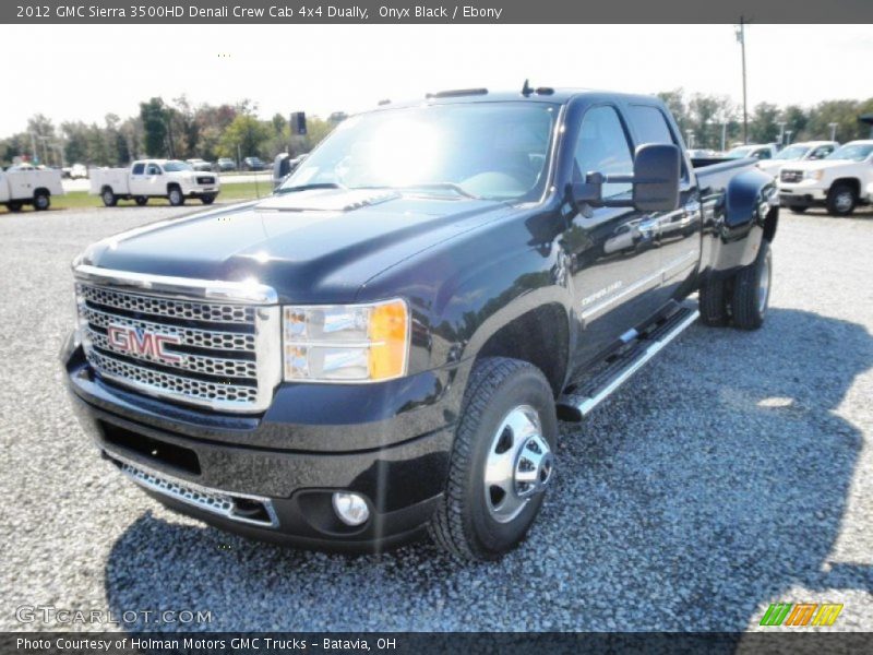 Onyx Black / Ebony 2012 GMC Sierra 3500HD Denali Crew Cab 4x4 Dually