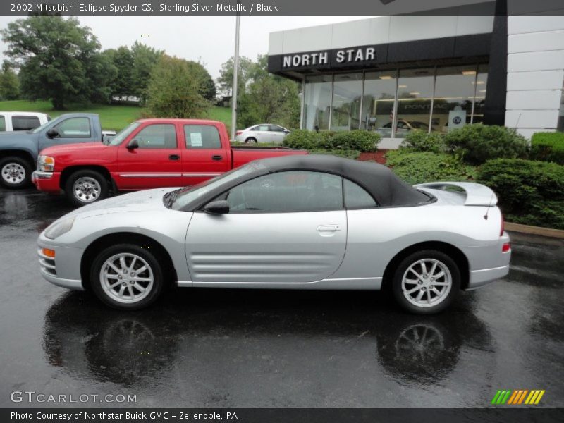 Sterling Silver Metallic / Black 2002 Mitsubishi Eclipse Spyder GS