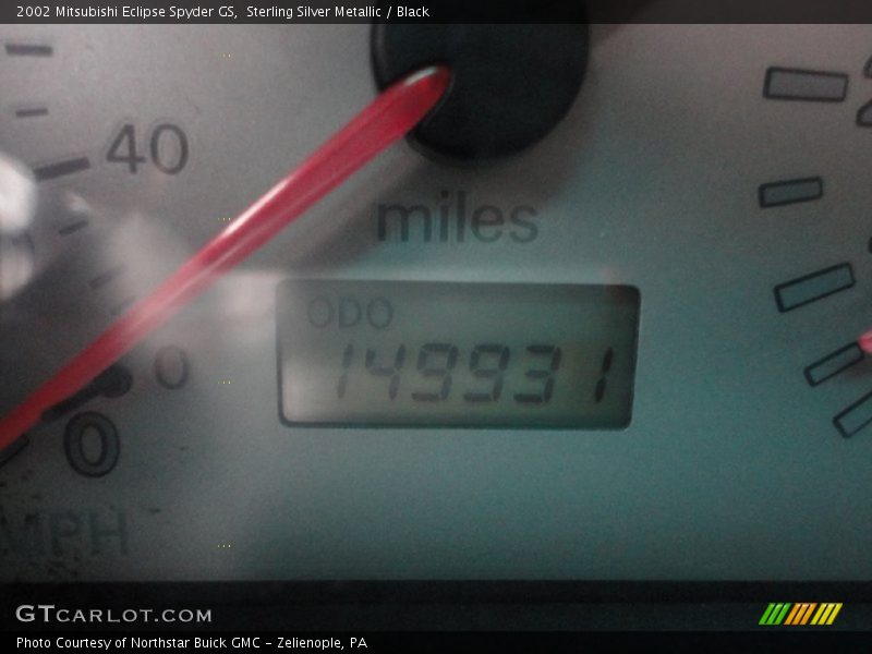 Sterling Silver Metallic / Black 2002 Mitsubishi Eclipse Spyder GS