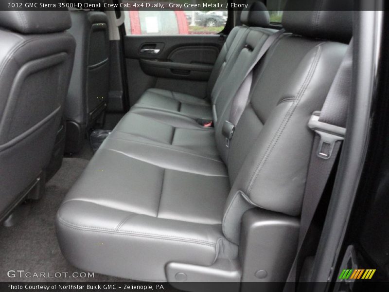 Gray Green Metallic / Ebony 2012 GMC Sierra 3500HD Denali Crew Cab 4x4 Dually