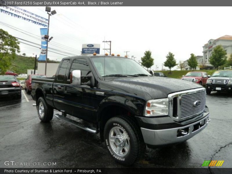 Black / Black Leather 2007 Ford F250 Super Duty FX4 SuperCab 4x4