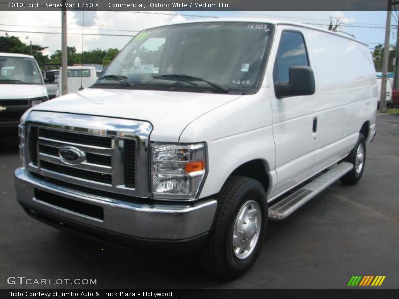 Oxford White / Medium Flint 2010 Ford E Series Van E250 XLT Commericial