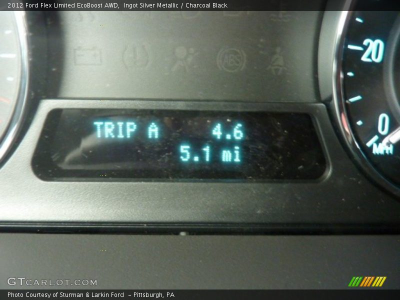 Ingot Silver Metallic / Charcoal Black 2012 Ford Flex Limited EcoBoost AWD