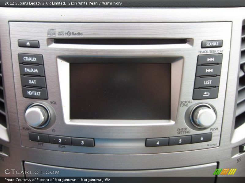 Audio System of 2012 Legacy 3.6R Limited