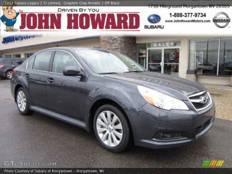 Graphite Gray Metallic / Off Black 2012 Subaru Legacy 2.5i Limited