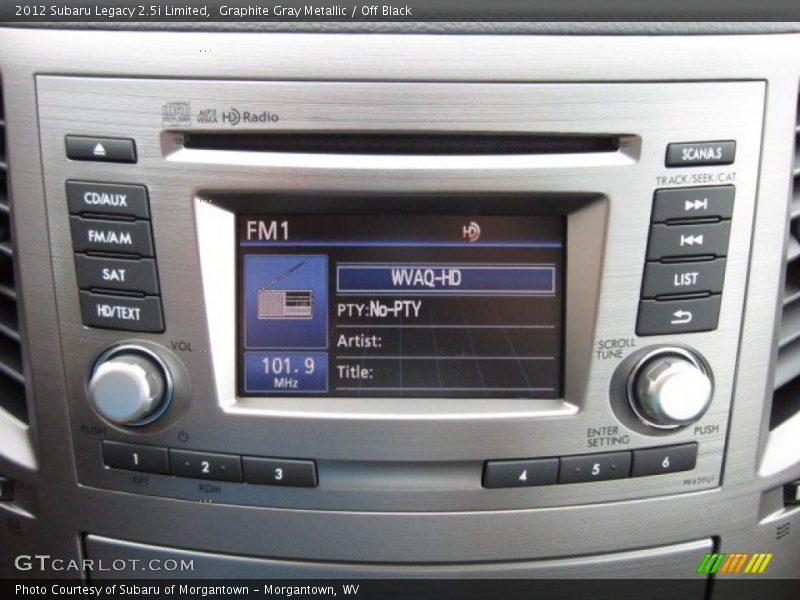 Audio System of 2012 Legacy 2.5i Limited