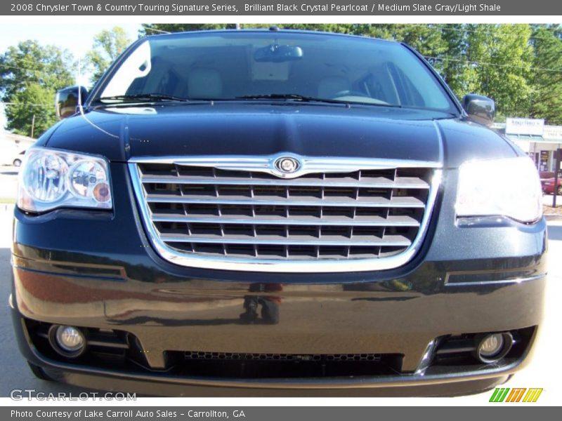 Brilliant Black Crystal Pearlcoat / Medium Slate Gray/Light Shale 2008 Chrysler Town & Country Touring Signature Series