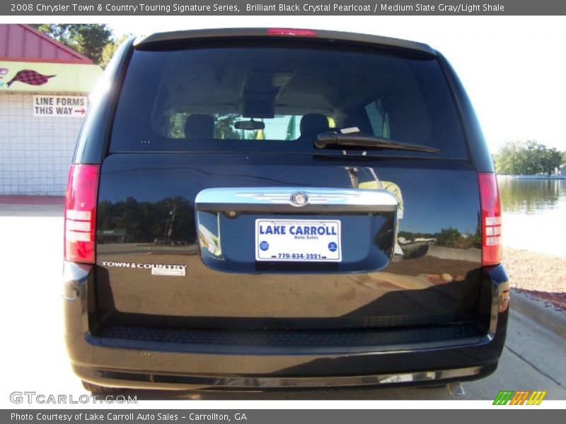 Brilliant Black Crystal Pearlcoat / Medium Slate Gray/Light Shale 2008 Chrysler Town & Country Touring Signature Series