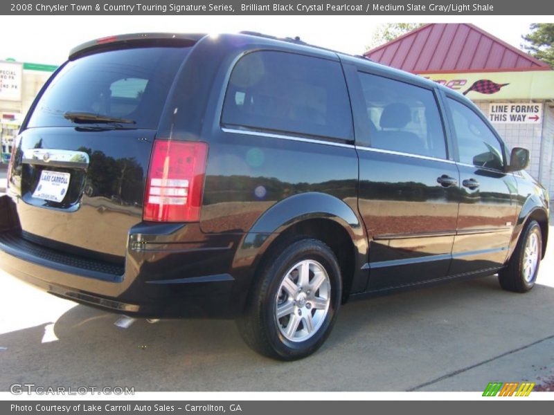 Brilliant Black Crystal Pearlcoat / Medium Slate Gray/Light Shale 2008 Chrysler Town & Country Touring Signature Series