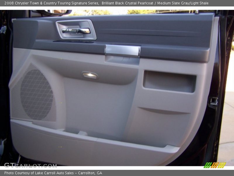 Brilliant Black Crystal Pearlcoat / Medium Slate Gray/Light Shale 2008 Chrysler Town & Country Touring Signature Series