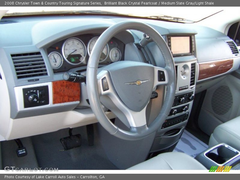 Brilliant Black Crystal Pearlcoat / Medium Slate Gray/Light Shale 2008 Chrysler Town & Country Touring Signature Series